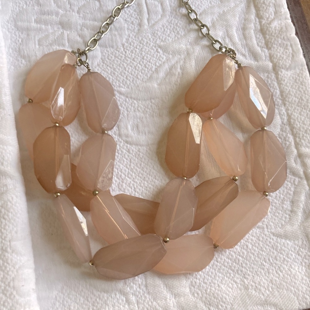 Anthropologie Necklace with Translucent acrylic, lucite faceted Beads
